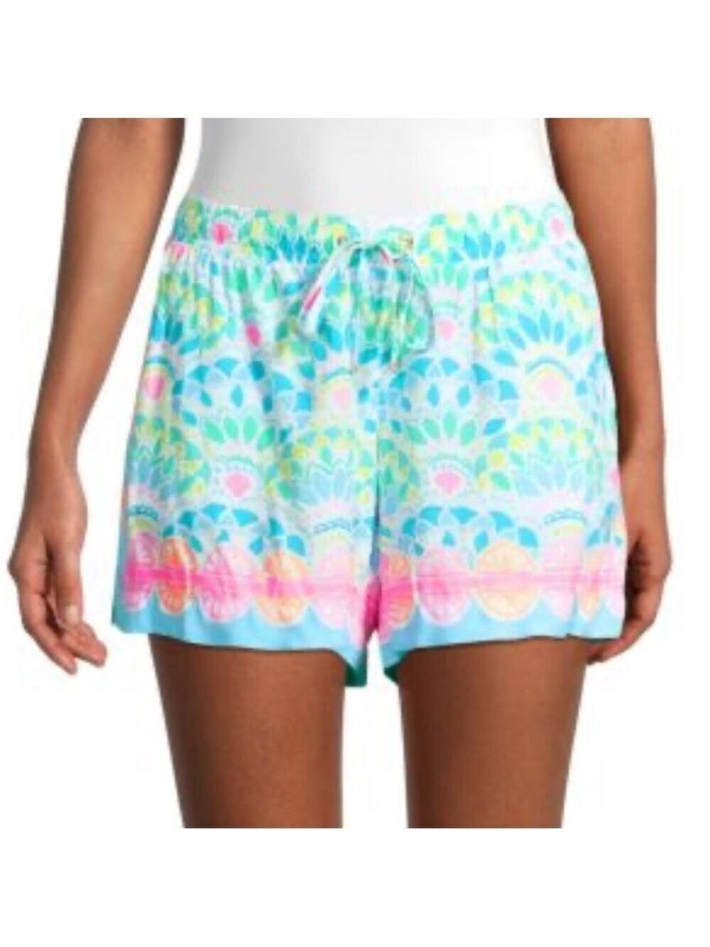 Lilly Pulitzer Katia nwt  Multicolor Floral cotton elastic waist Shorts xxs